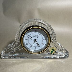 Waterford Lead Crystal Small‎ Mantel / Desk Clock  6.5" X 4" High Works